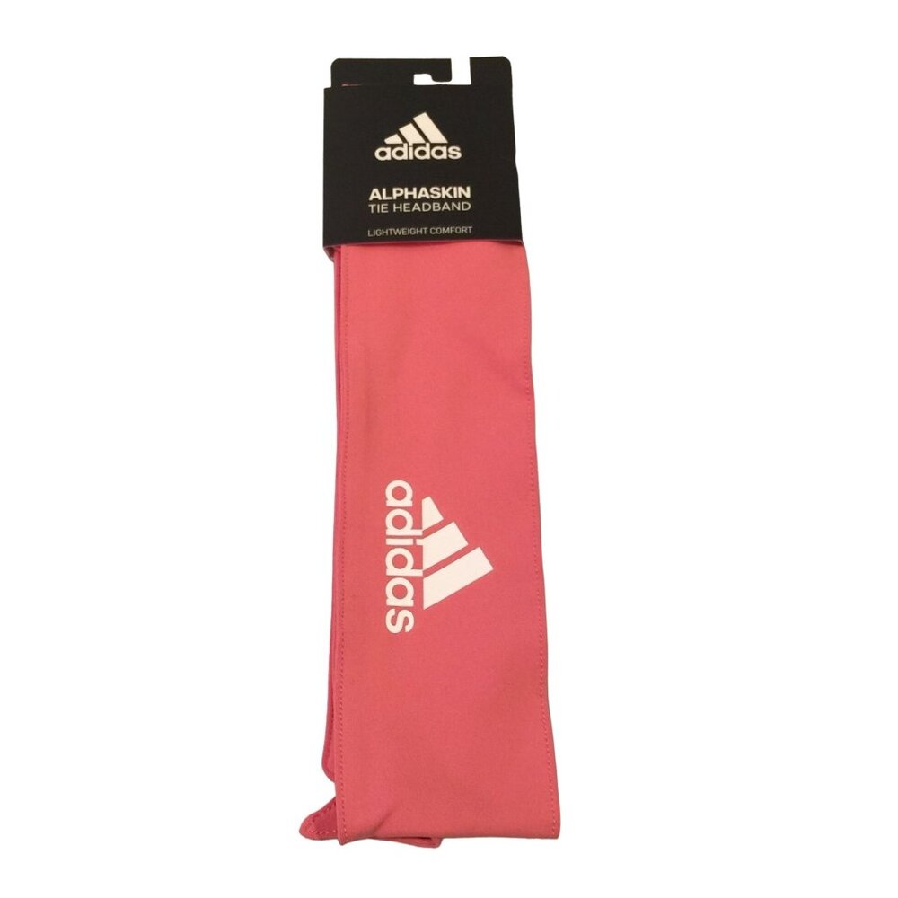 ADIDAS Alphaskin Tie Hazy Rose Headband Lightweight Comfort